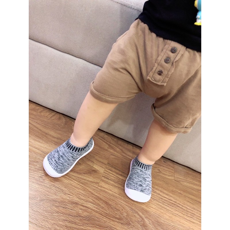 GIÀY BÚN CHO BÉ TẬP ĐI - GIÀY BÚN CHỐNG TRƯỢT CHO BÉ( Len dù)