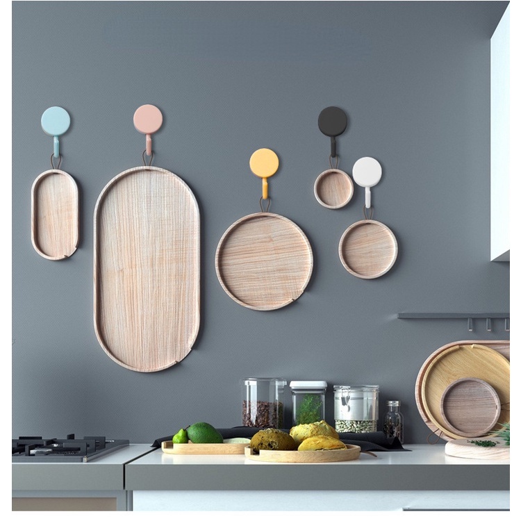 Set 10 Móc Treo Đồ Dán Tường Có Giác Hút Phong Cách Bắc Âu Dễ Thương