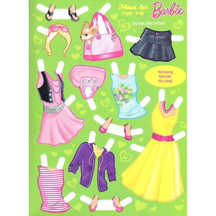 Sách Ghép Hình Barbie Thủ Công Dựng Hình Thời Trang Mùa Hè Rực Rỡ