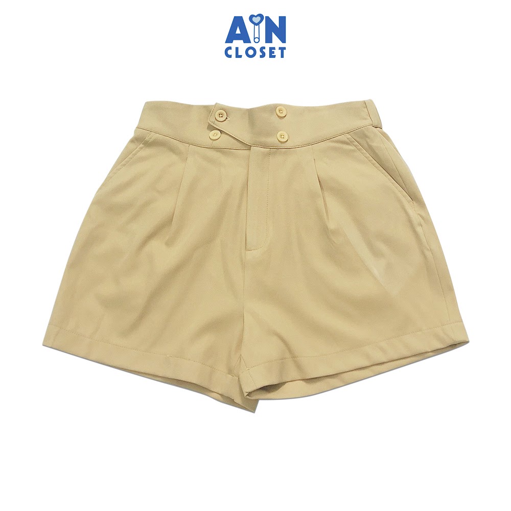 Quần đùi mẹ Vàng mía trơn chéo Hàn - AICDMEMVEGB0 - AIN Closet