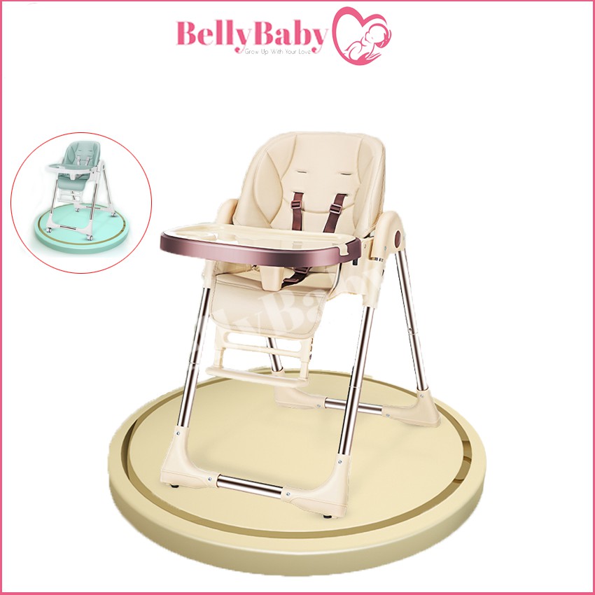 Ghế Ăn Dặm BellyBaby BBLux01 Và Bellybaby BB105 Trang Bị Bánh Xe, Gấp Gọn - Điều Chỉnh Tư Thế Đa Dạng