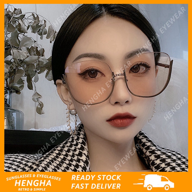 Kính Mát Nửa Gọng Kim Loại Chống Tia UV Thời Trang