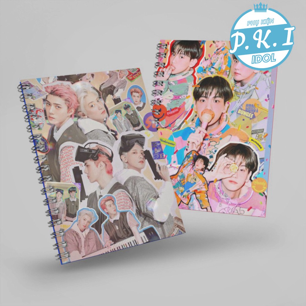 Sổ Còng NOTEBOOK IN HÌNH THÀNH VIÊN NHÓM NHẠC EXO SIÊU CHẤT - QUÀ TẶNG K-POP