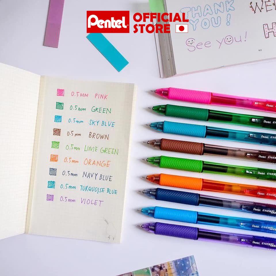 Bút Energel Bấm Pentel BL107 | Màu Sắc Đa Dạng Tương Ứng Màu Vỏ