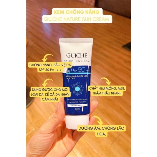Kem Chống Nắng GUICHE NATURE SUN CREAM 60ML
