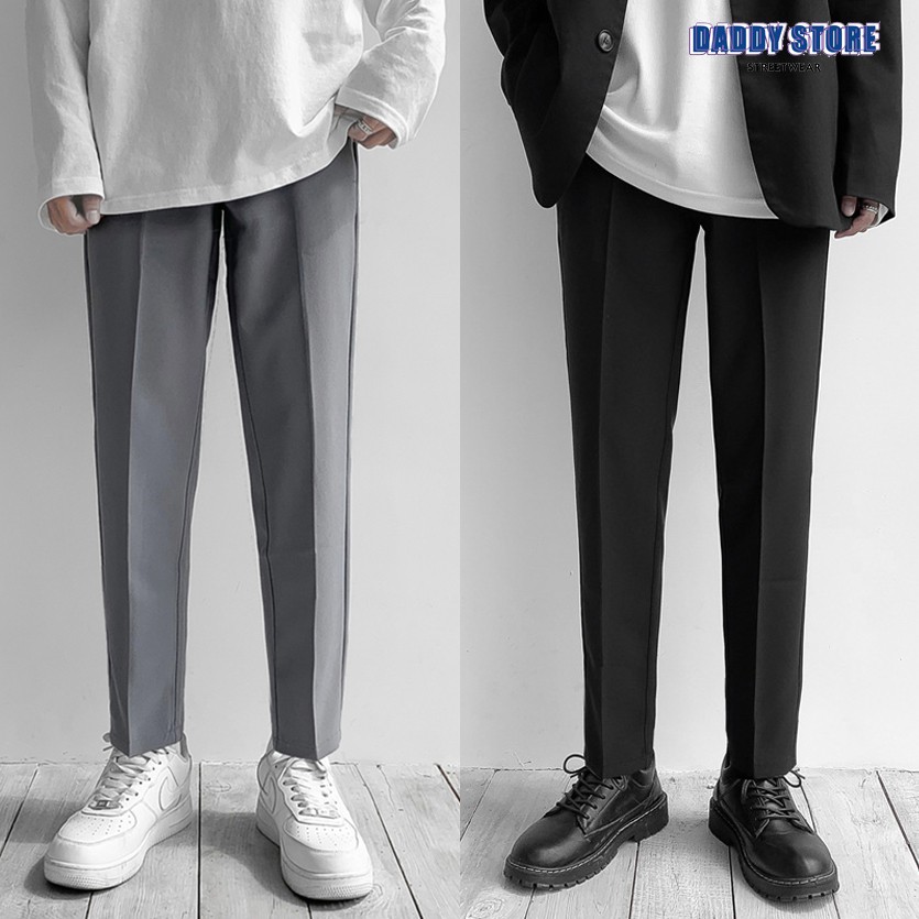 Quần tây ống suông, Quần âu nam baggy 9 tấc phong cách Hàn Quốc