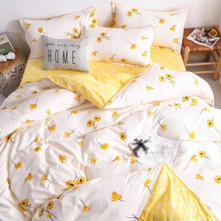Set poly cotton hoa thủy tiên vàng