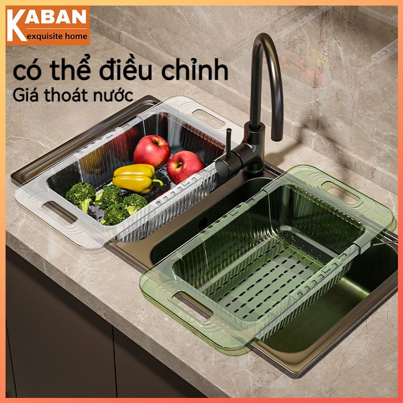 Nhà bếp Có thể thu vào Rack Rack Chậu rửa Chậu rửa bát Kệ đựng bát đĩa Giá để bát đĩa Rổ đựng bát đĩa Rổ đựng hoa quả Rổ rửa bát Đĩa đựng rau và trái cây Thể Thu Vào Thoát Rổ Đa Năng Bồn Rửa Chén Giá Nhựa Trong Suốt Rửa Rổ