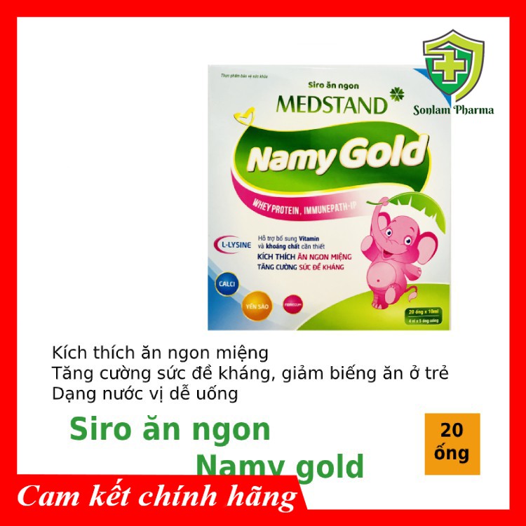 Ống uống kích thích ăn ngon cho bé Siro Namy Gold- Hộp 20 ống