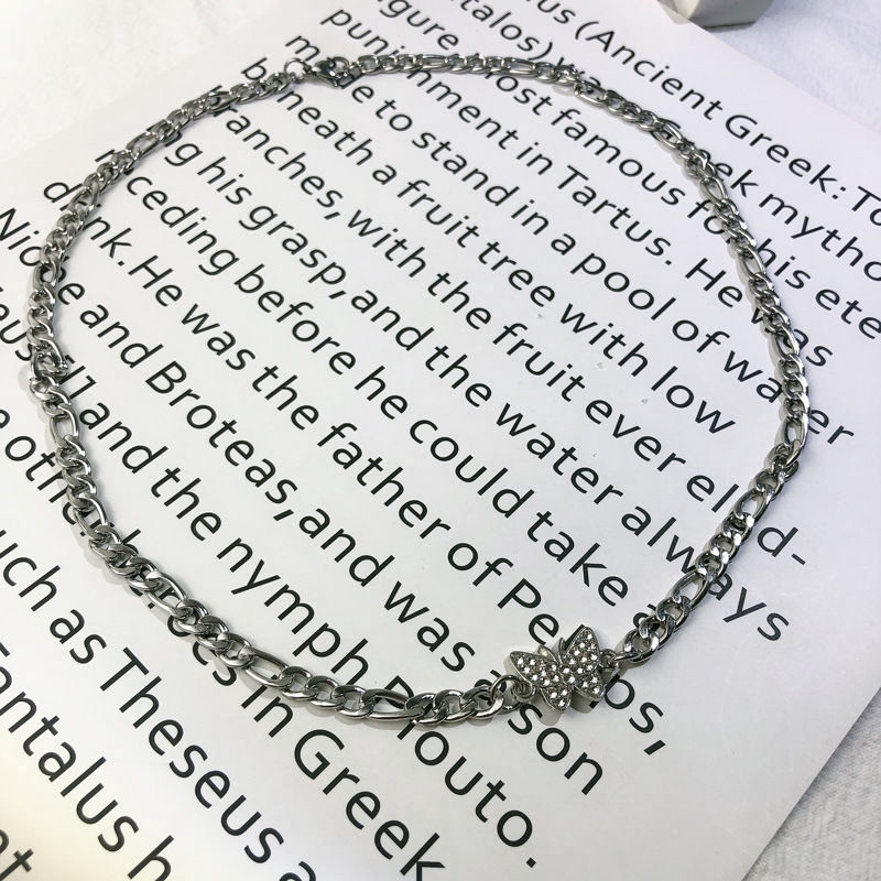 Dây Chuyền Thép Titan Mặt Hình Bươm Bướm Xinh Xắn Cho Nữ