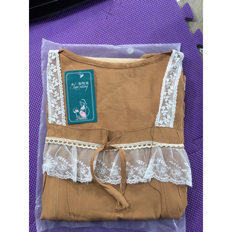 Bộ bầu cao cấpchất đũi HànCó khoá cho con ti, có chun chỉnh quần tiện lợiFree size 43~68kg