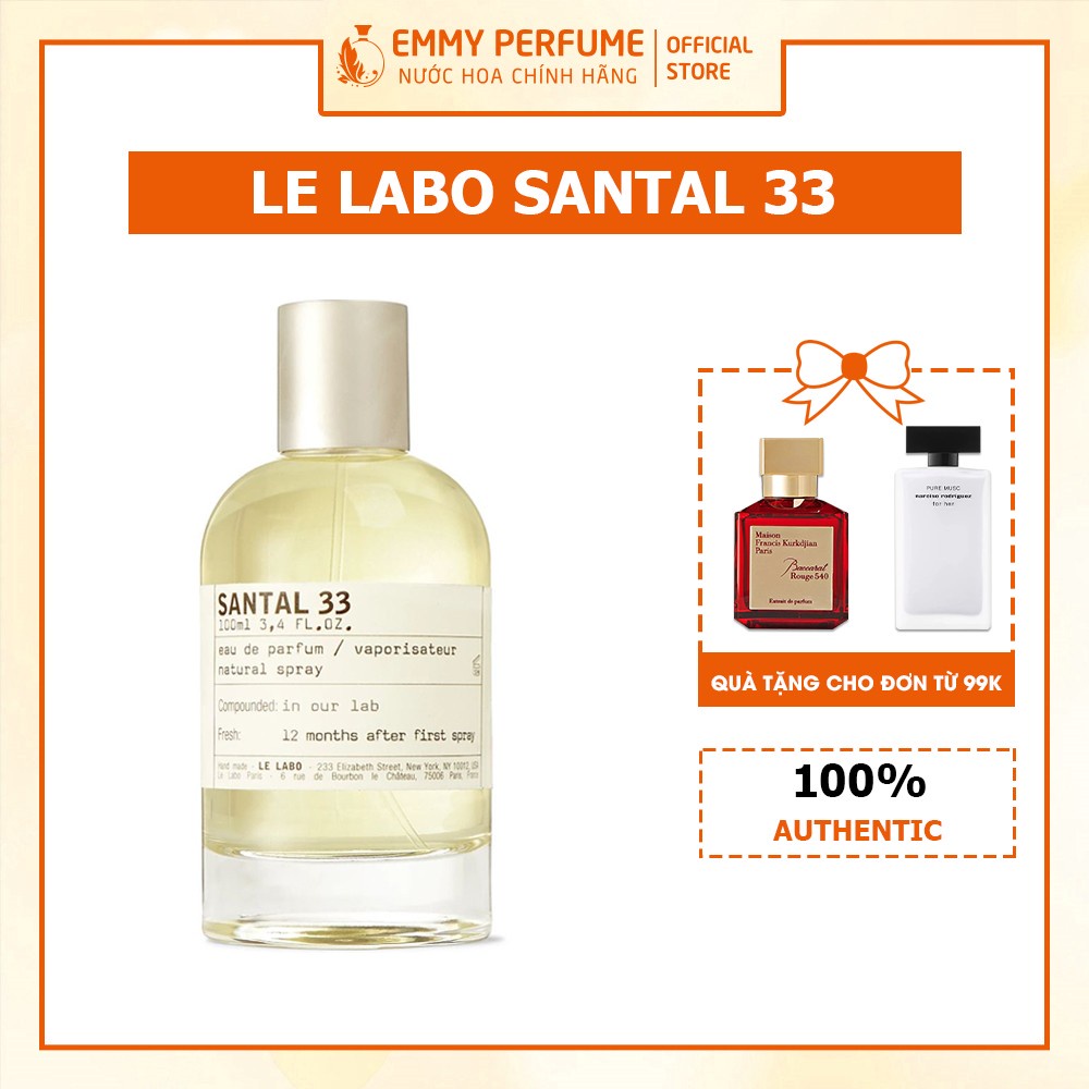 Nước hoa Unisex nam nữ ʟᴇ ʟᴀʙᴏ sᴀɴᴛᴀʟ 33 - Hương thơm xưởng gỗ cá tính EmmyPer