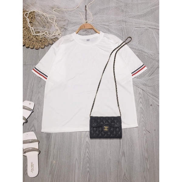 Áo phông thụng phối tay ba sọc TC11