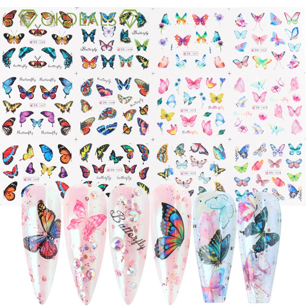 Miếng Dán Trang Trí Móng Tay Nghệ Thuật Họa Tiết Dễ Thương