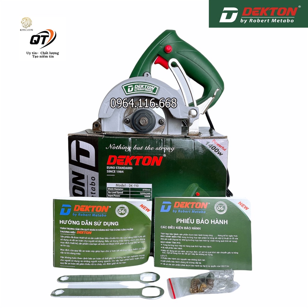 Máy cắt gạch Dekton DK-110 chuyên cắt gạch , cắt đá, cắt rãnh tường điện