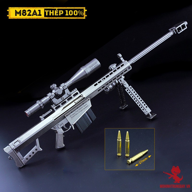 Mô Hình PUBG Barret Max Size Tặng Kèm Full Phụ Kiện Và Kệ Trưng Bày 19cm