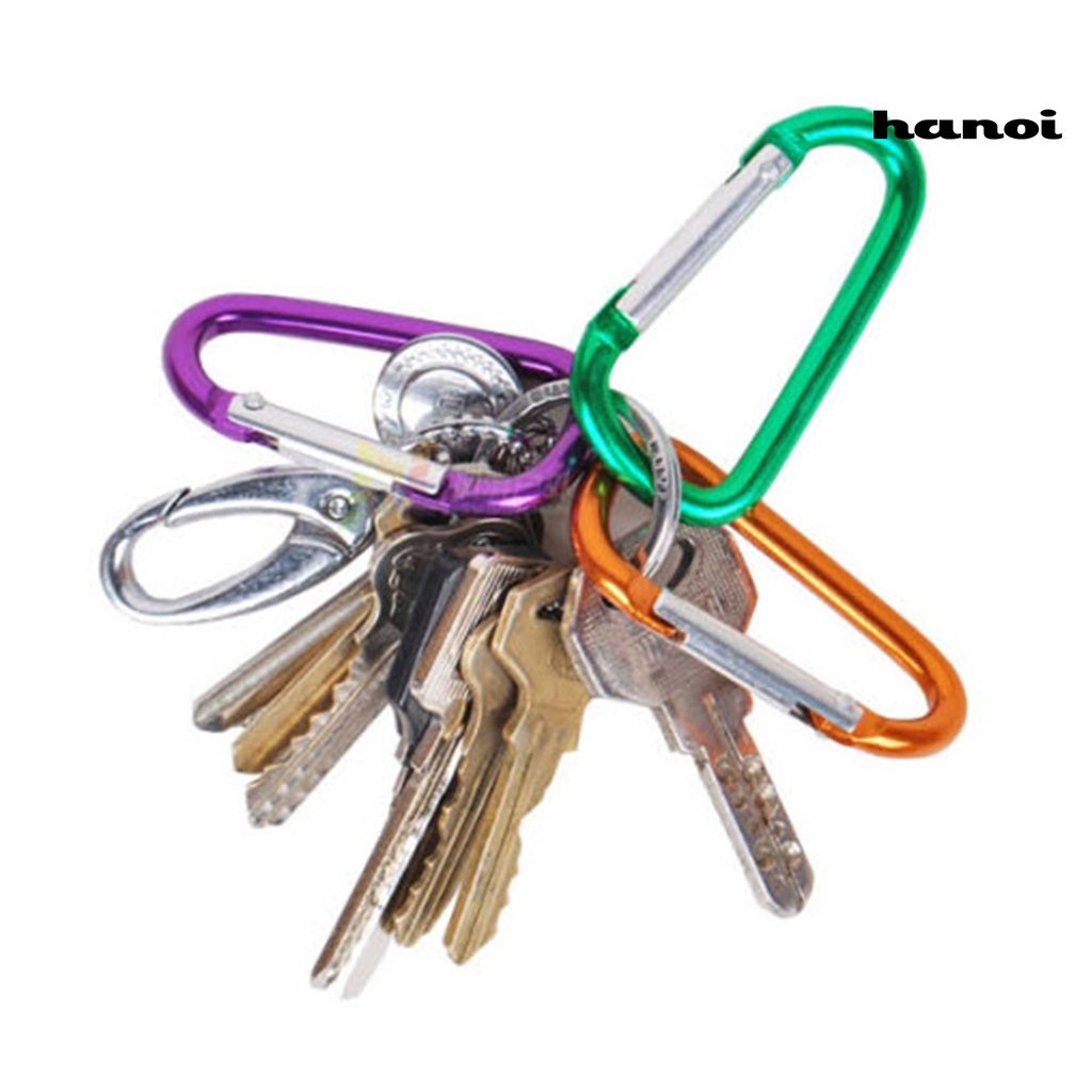 Hly 5 Cái 5 Cái# Móc Khóa Chữ D Bằng Hợp Kim Nhôm Chịu Lực Tốt Tiện Dụng Cho Hoạt Động Ngoài Trời