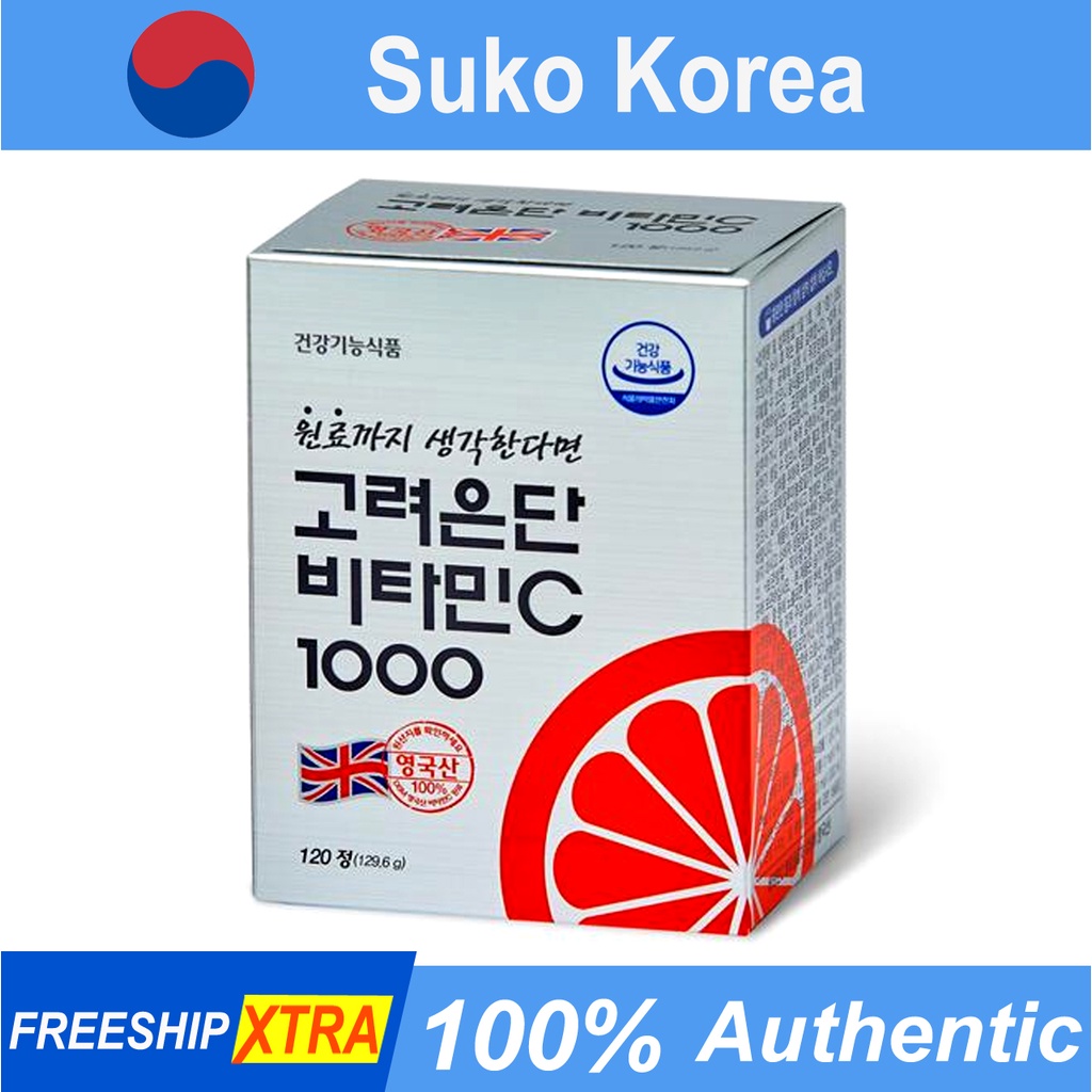 Viên uống vitamin C 1000mg Hàn Quốc Korea Eundan 120 viên, vitamin c bạc - date xa