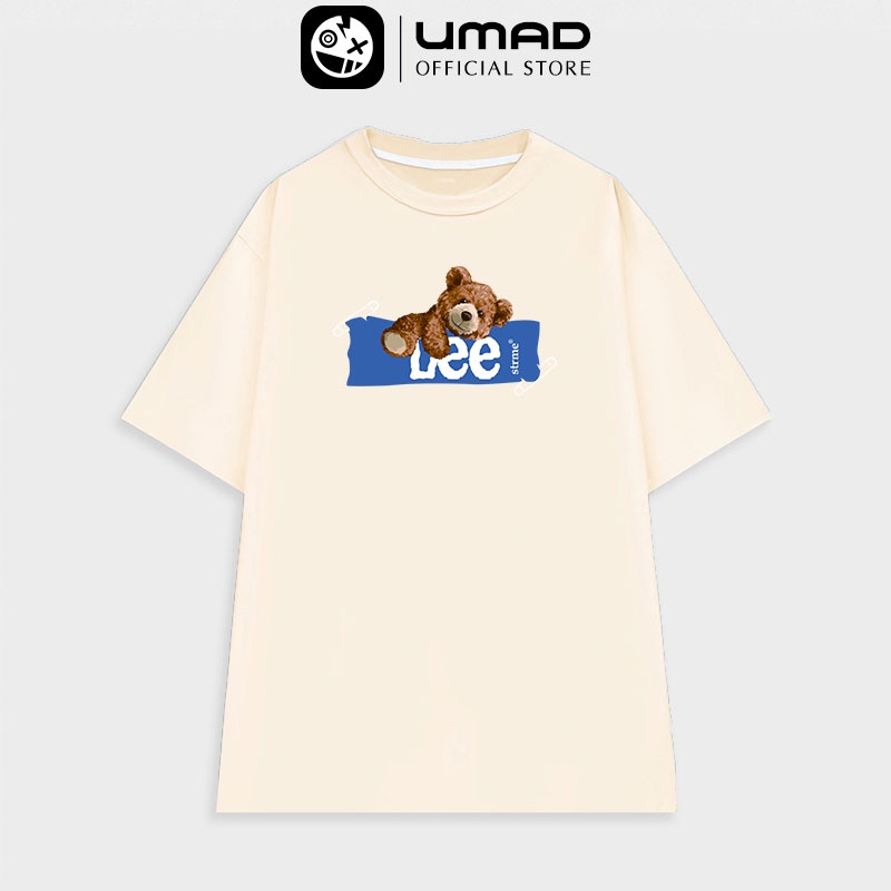 Áo Thun UMAD Unisex Form rộng Oversize GẤU LEE Basic chất Cotton cổ tròn siêu hot phong cách Cá tính năng động