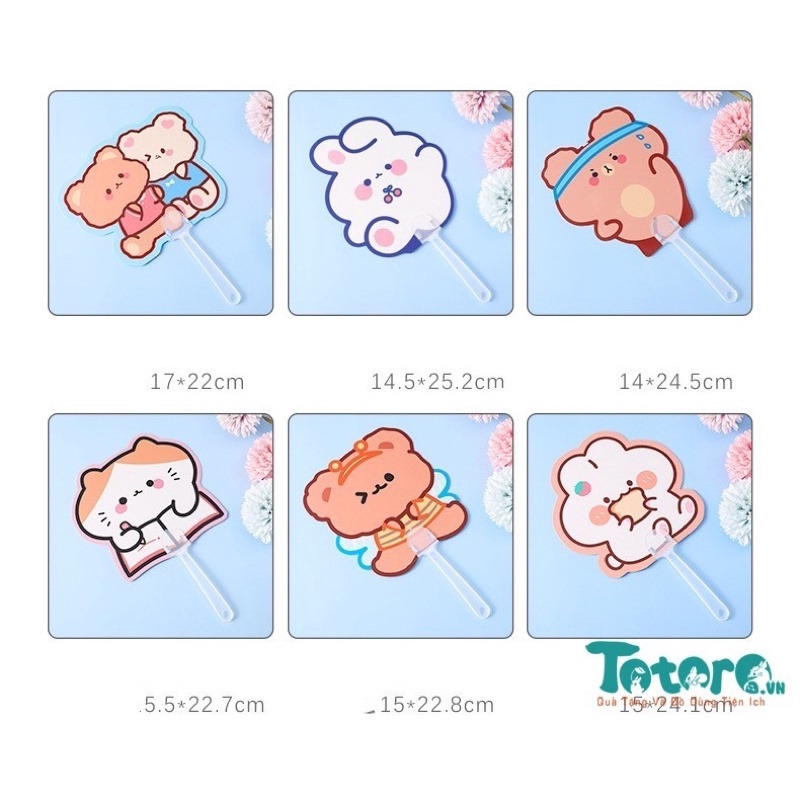 Quạt tay hoạt hình siêu dễ thương