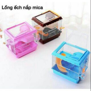 (freeship 30k) Lồng nắp mica sang chảnh cho hamster. (chuồng hamster).