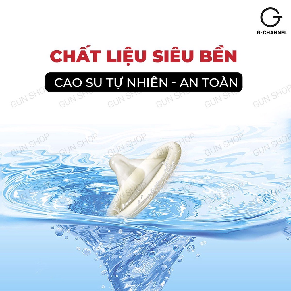 Bao cao su Toshiro mỏng trơn hộp 10 cái kèm 1 chiếc BCS Gun Super Thin - 0082