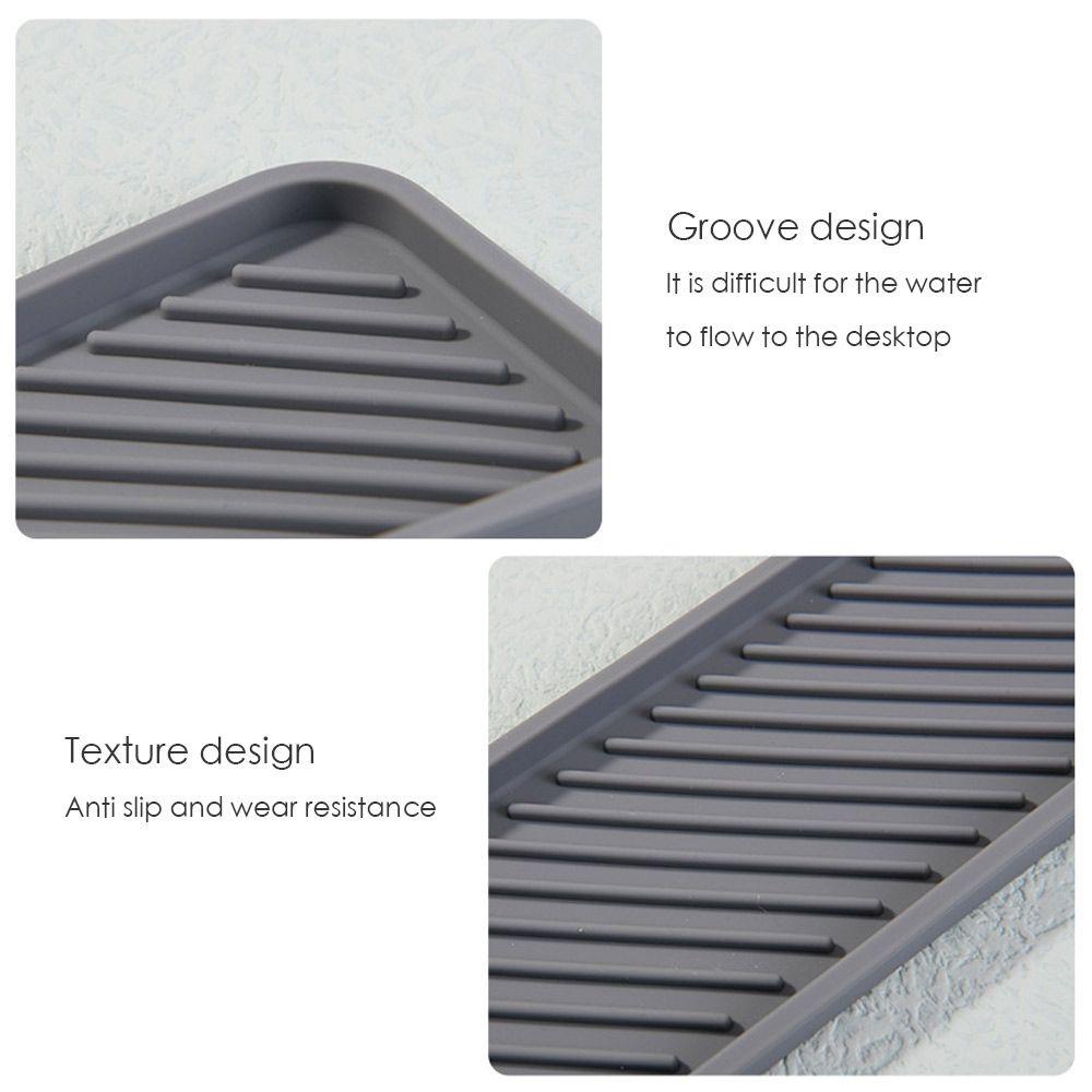 Khay Đựng Xà Phòng Có Rãnh Thoát Nước Tiện Dụng Cho Nhà Bếp / Nhà Tắm