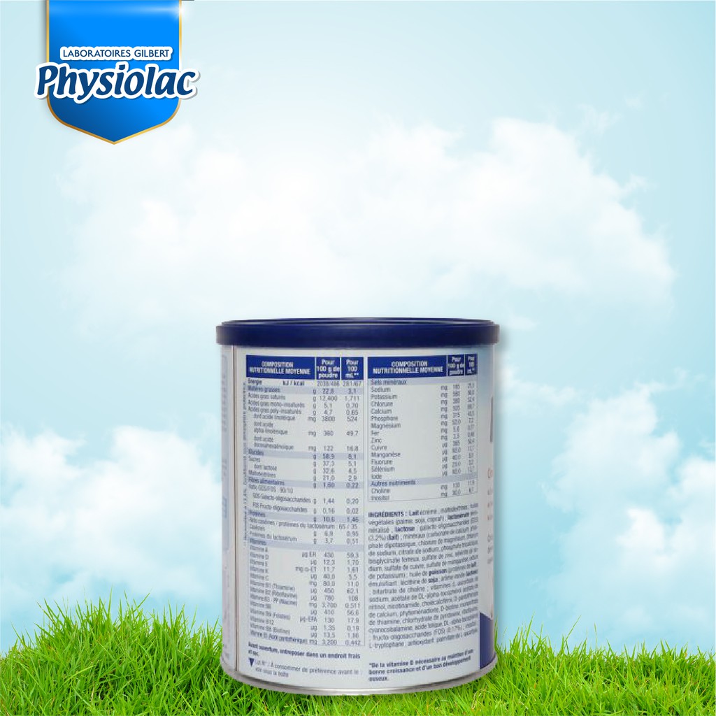 Sữa bột Physiolac 3 400g (Bổ sung DHA)