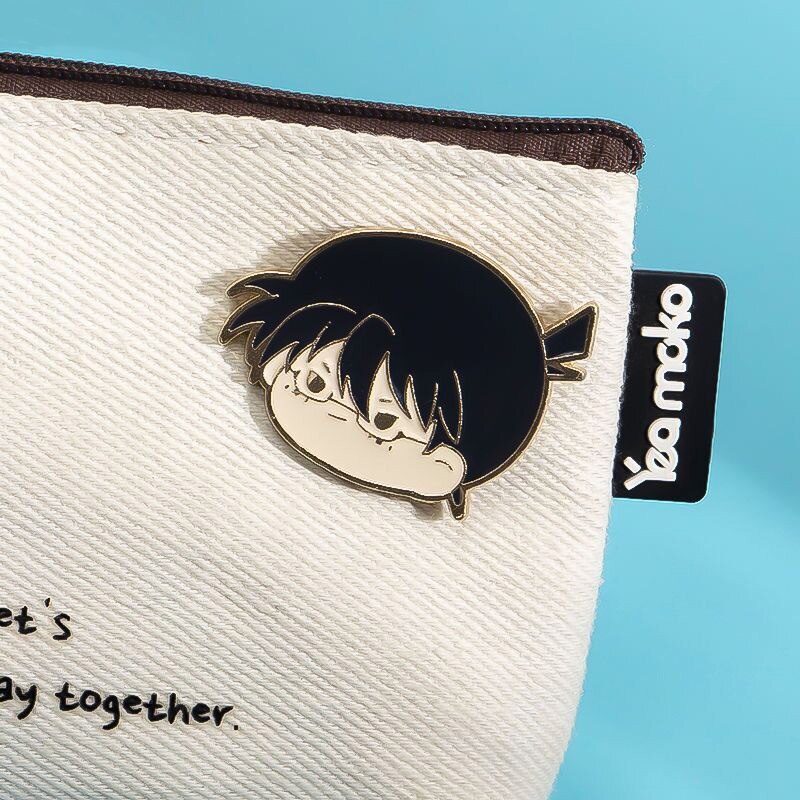 Pin cài áo manga anime Thám tử lừng danh Conan nhân vật Kaito Kid x Conan - GC480