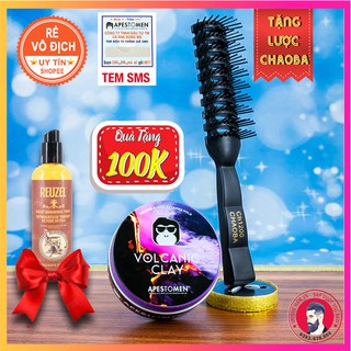✅CHÍNH HÃNG STORE HÀ NỘI] Sáp Vuốt Tóc Volcanic Clay Version New + Tặng Reuzel Grooming Tonic 30ml + Tặng Lược Chaoba
