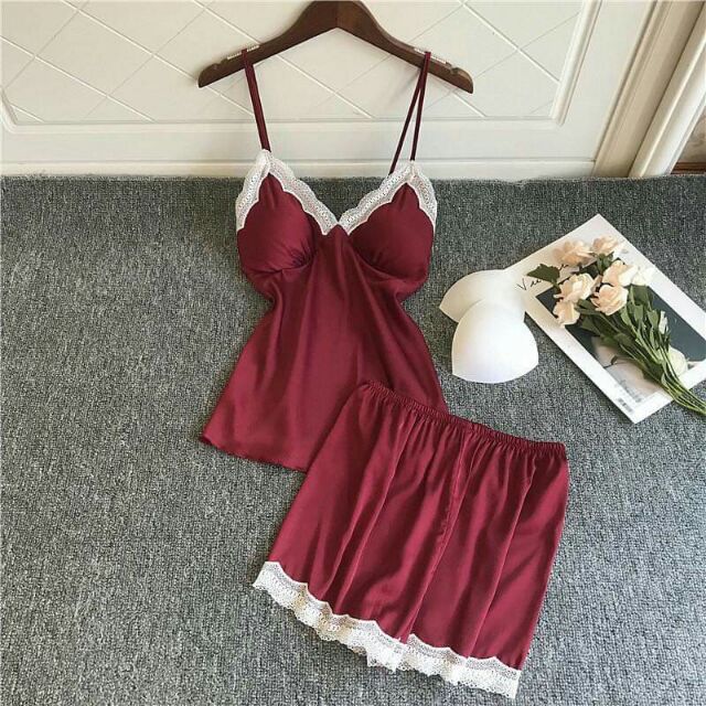 🍒🍓🍑🌷 SET BỘ NGỦ 2 DÂY PHI LỤA SEXY THỜI TRANG HÀN QUỐC CAO CẤP DÀNH CHO NGÀY NẮNG NÓNG | BigBuy360 - bigbuy360.vn