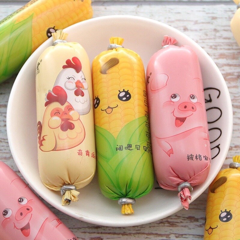 Xúc Xích Ăn Liền Gà Heo Ngô Siêu Cute 36gram