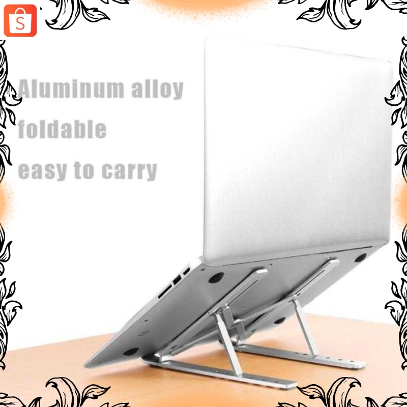Giá Đỡ Laptop Màu Bạc Có Thể Điều Chỉnh Cho Macbook Notebook Bookend