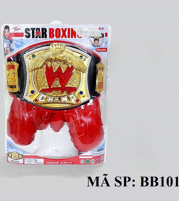 ✨ Bộ Găng Tay + Đai Champion Star Boxing ✨