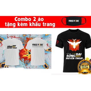 🔥HOT🔥 Combo 2 áo Free Fire đẹp tặng kèm bịt mặt Free Fire cực ngầu không đụng hàng