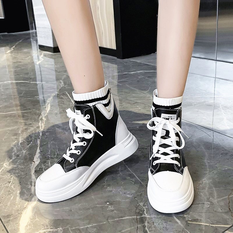 Giày Thể Thao Nữ thời trang MWC  giày sneaker cổ cao năng động cá tính NUTT- 0573