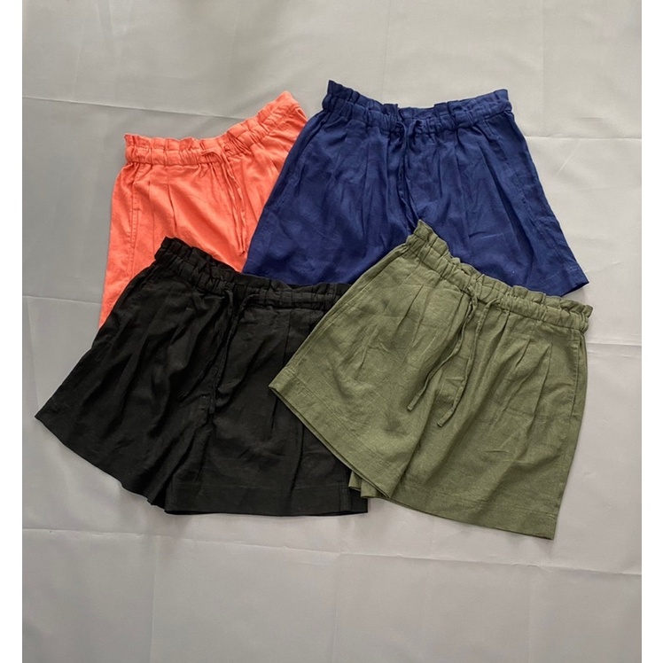 Short linen uni