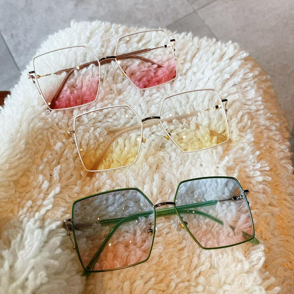 Mắt Kính Thời Trang Form Vuông Titan Cao cấp 727 Pha Màu Cá Tính Phong Cách