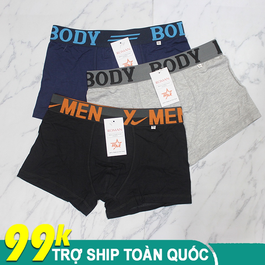 COMBO 5 QUẦN SỊP ĐÙI QUẦN LÓT BOXER NAM - THUN COTTON CO GIÃN TỐT ÔM SÁT MÔNG ĐÙI