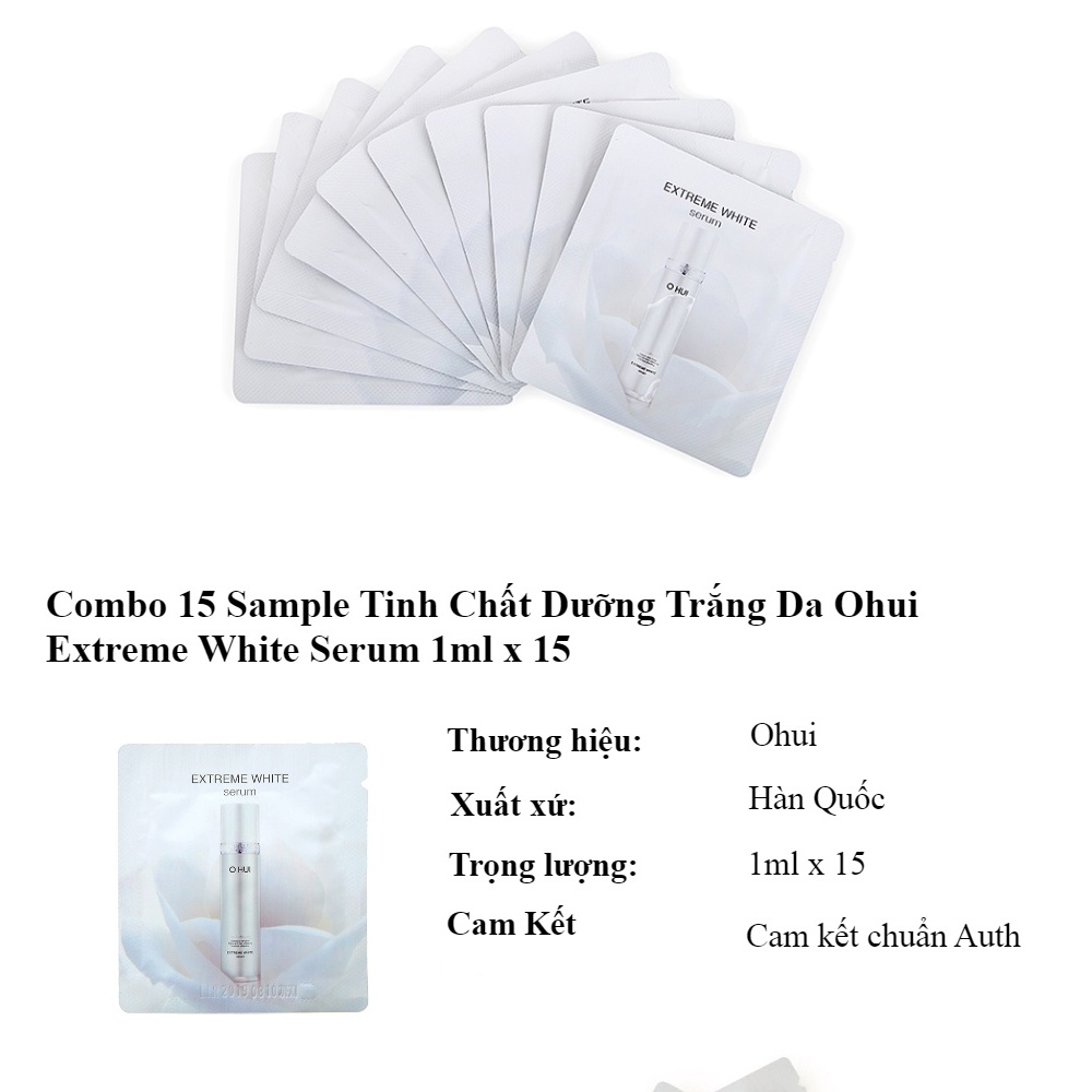 Gói Tinh Chất Ohui Extreme White Serum 1ml - Dưỡng Trắng Da Và Chống Lão Hóa