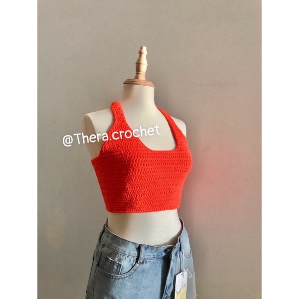 CÓ SẴN-Áo croptop yếm đan dây lưng sexy nhiều màu