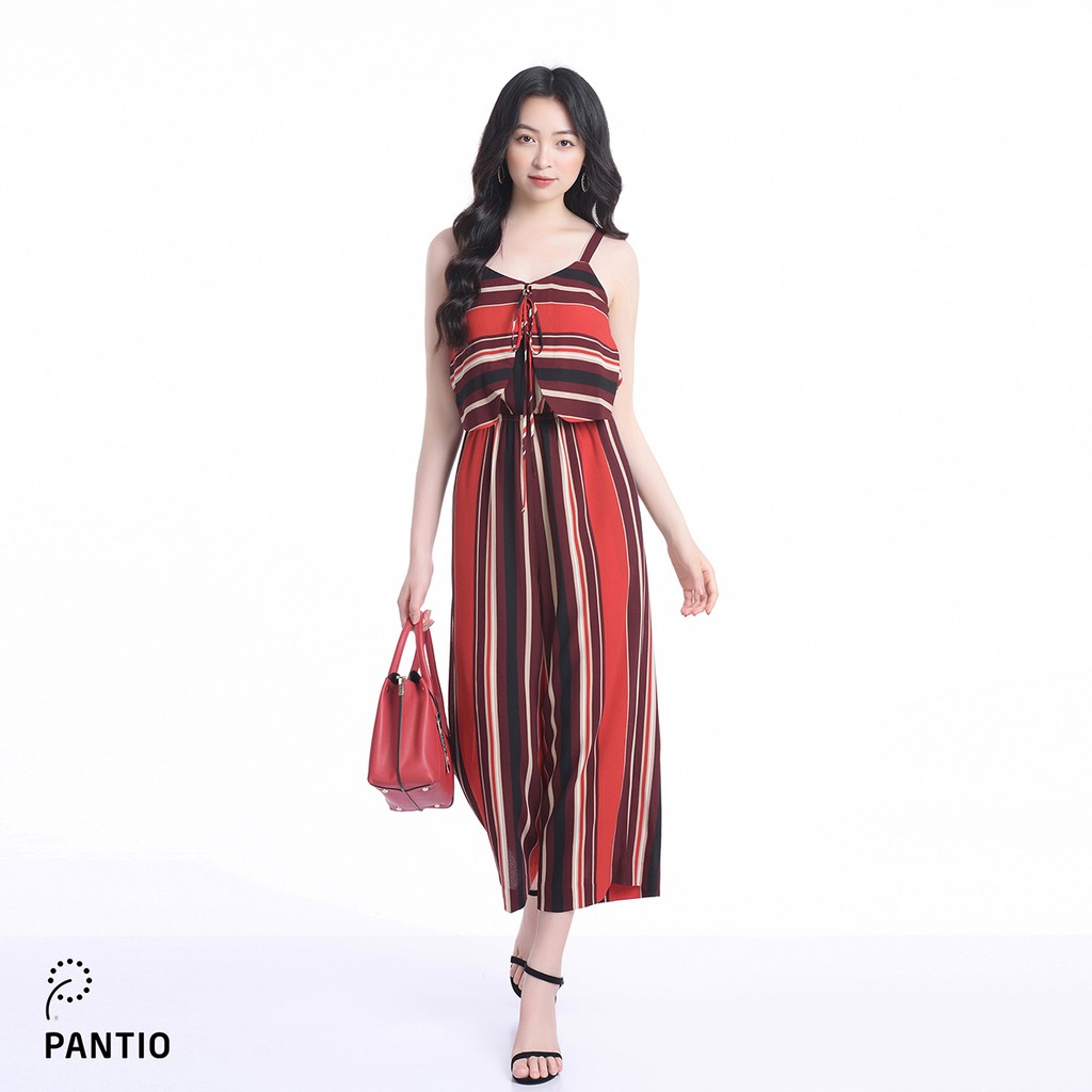 Jumpsuit kẻ dáng suông chun eo không tay FJS3078 - PANTIO