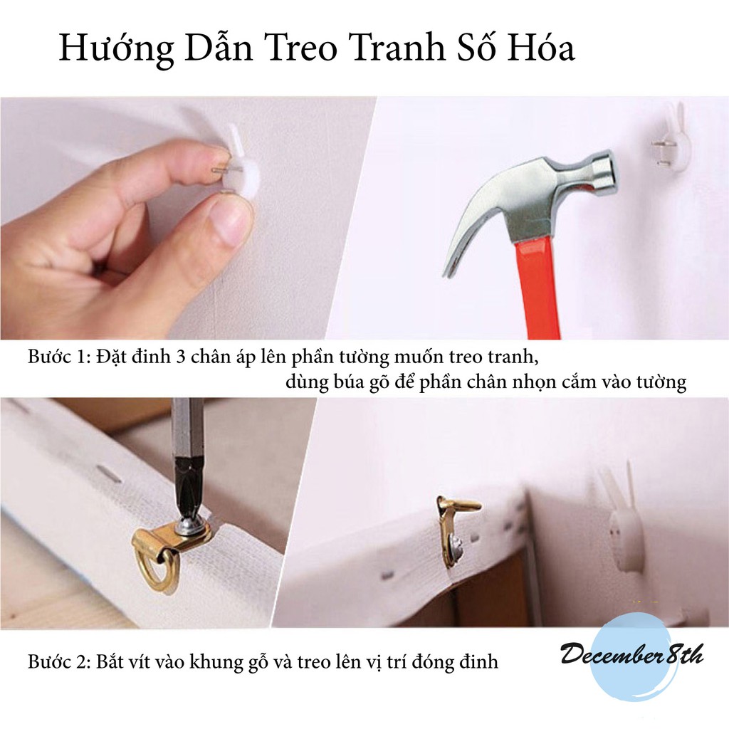 Có Sẵn - Tranh Sơn Dầu Số Hóa Phong Cảnh Nhiều Mẫu Hot Trend