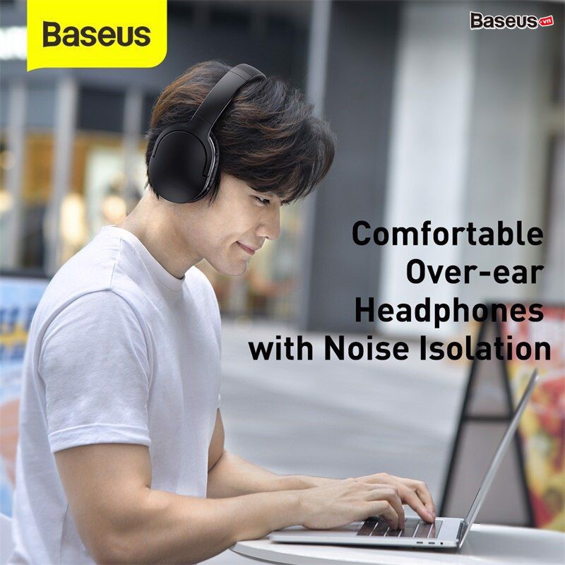 Tai nghe chụp tai không dây cao cấp , Tai nghe Bluetooth Baseus D02 Pro Encok Wireless headphone
