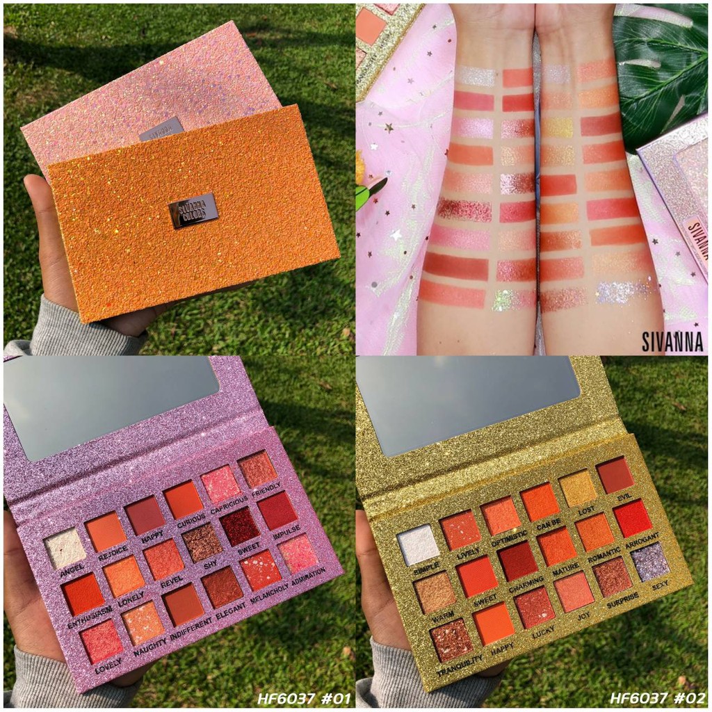 Bảng Màu Mắt ánh nhũ 18 ô HF6037  SIVANNA PRETTY GALAXY EYESHADOW PALETTE