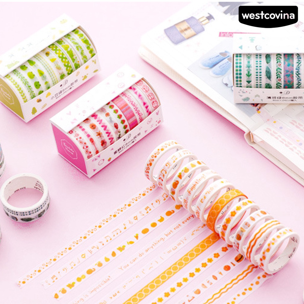[Hot]✍Cuộn Băng Keo Giấy Họa Tiết Trái Dâu Dễ Thương