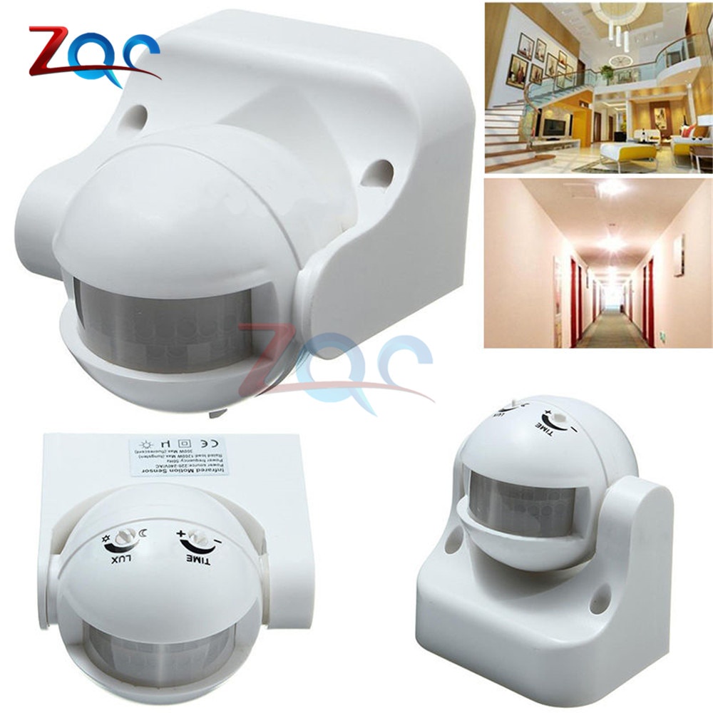 Cảm Biến Chuyển Động Hồng Ngoại Ngoài Trời AC 220V-240V 180 Độ IP44 Max 12m 50Hz 3-2000LUX20210822