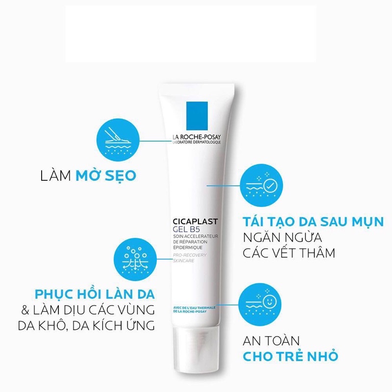 Kem dưỡng dạng gel mờ sẹo, dịu kích ứng, phục hồi tái tạo da La Roche-Posay Cicaplast Gel B5 (40ml) (CHÍNH HÃNG)