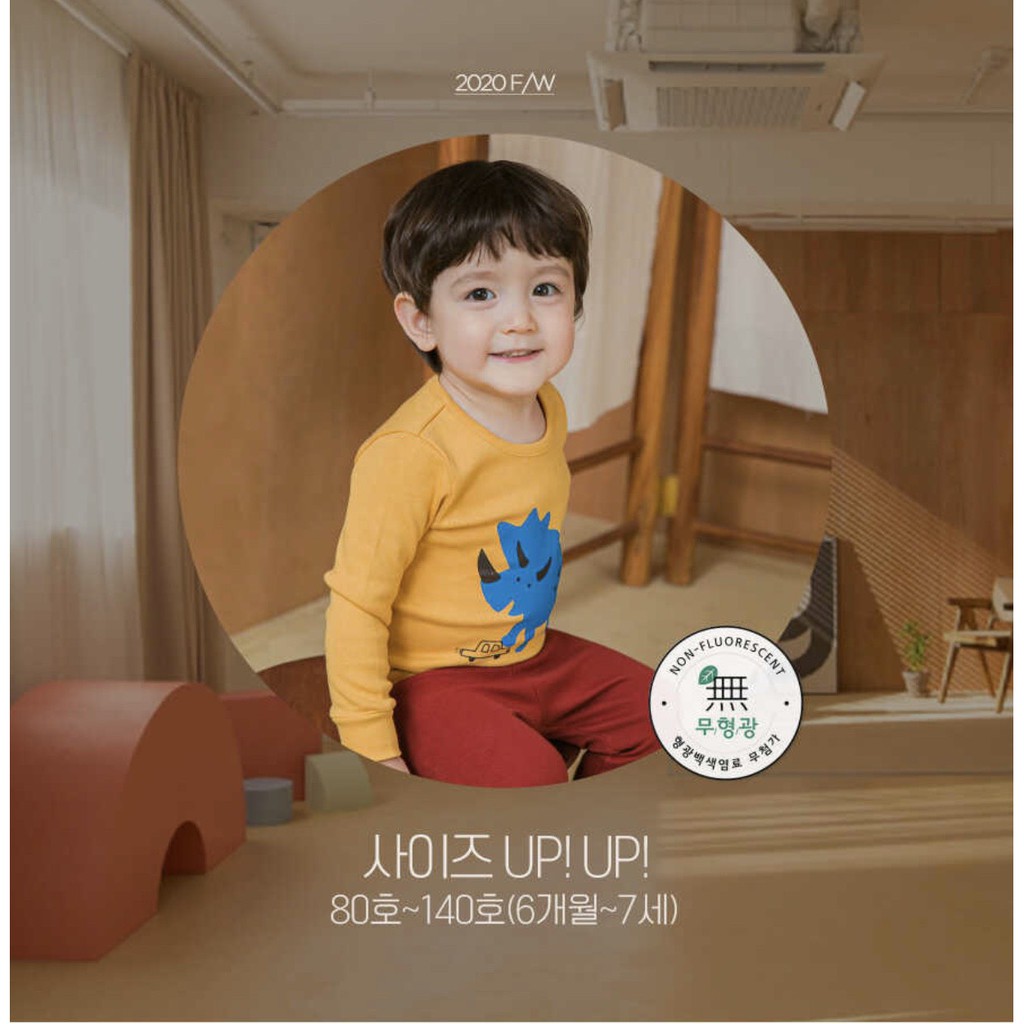 BỘ THU ĐÔNG DÀI TAY CAO CẤP TRẺ EM CỦA HÃNG CORDI-I, CHẤT THUN COTTON ORGANIC,MẪU KHỦNG LONG