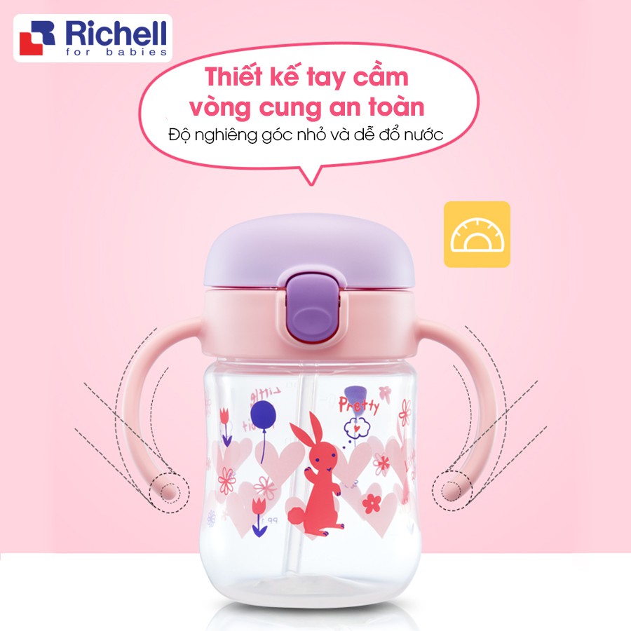 Cốc tập uống 2in1 T.L.I Richell Nhật Bản 200ml